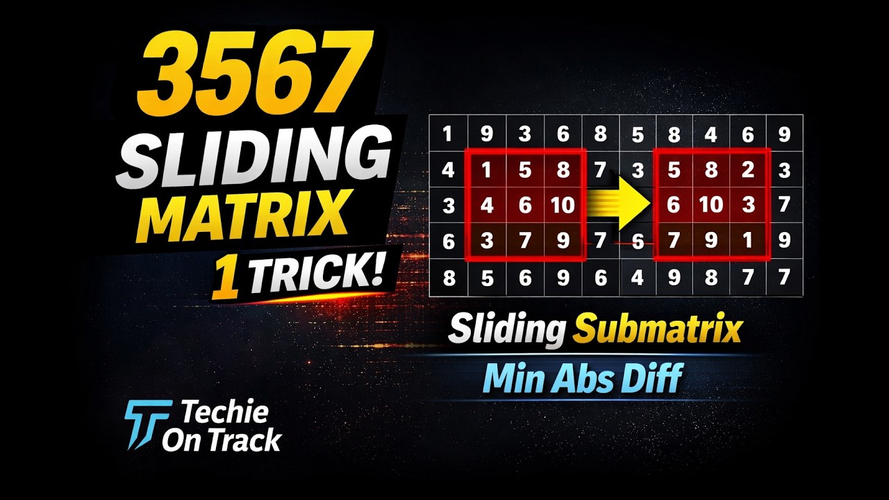 👉 3567. Minimum Absolute Difference in Sliding Submatrix | POTD 20 March 2026 | LeetCode Solution