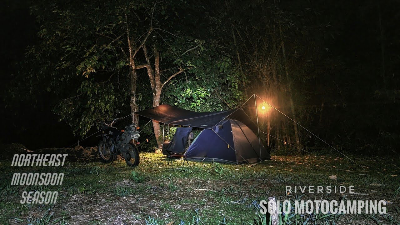 SOLO MOTOCAMPING RIVERSIDE @ LIMPI BRGY. ILASAN, TAYABAS QUEZON SILENT VLOG/ RELAXING/ NATURE SOUNDS