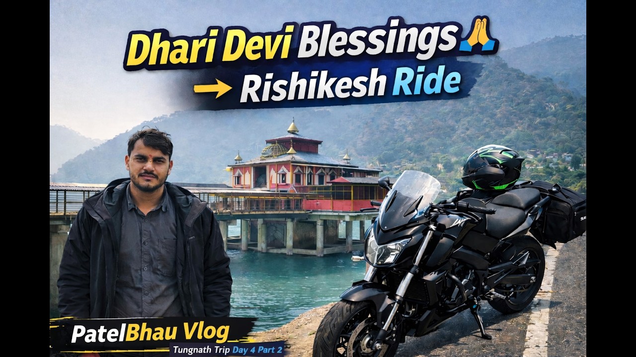 Riding from Dhari Devi to Rishikesh 🏍️ | Tungnath Trip Day 4 Part 2 | Dominar 400 #mountains #rider