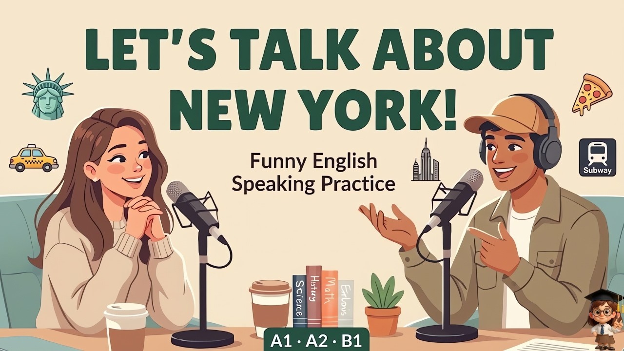 English Lesson: Talking About New York City (Slow & Easy) | New York City | Easy English Talk