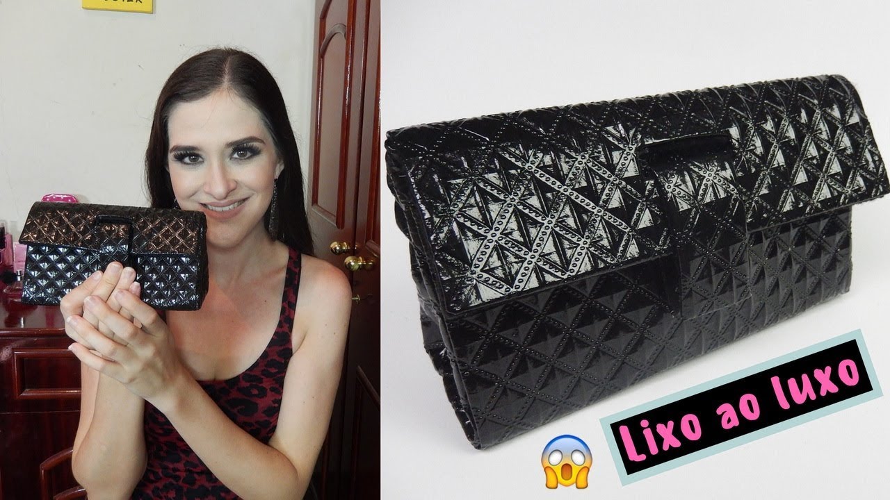 Como fazer bolsa de festa com caixa de leite (clutch diy). #2 Por Pricity
