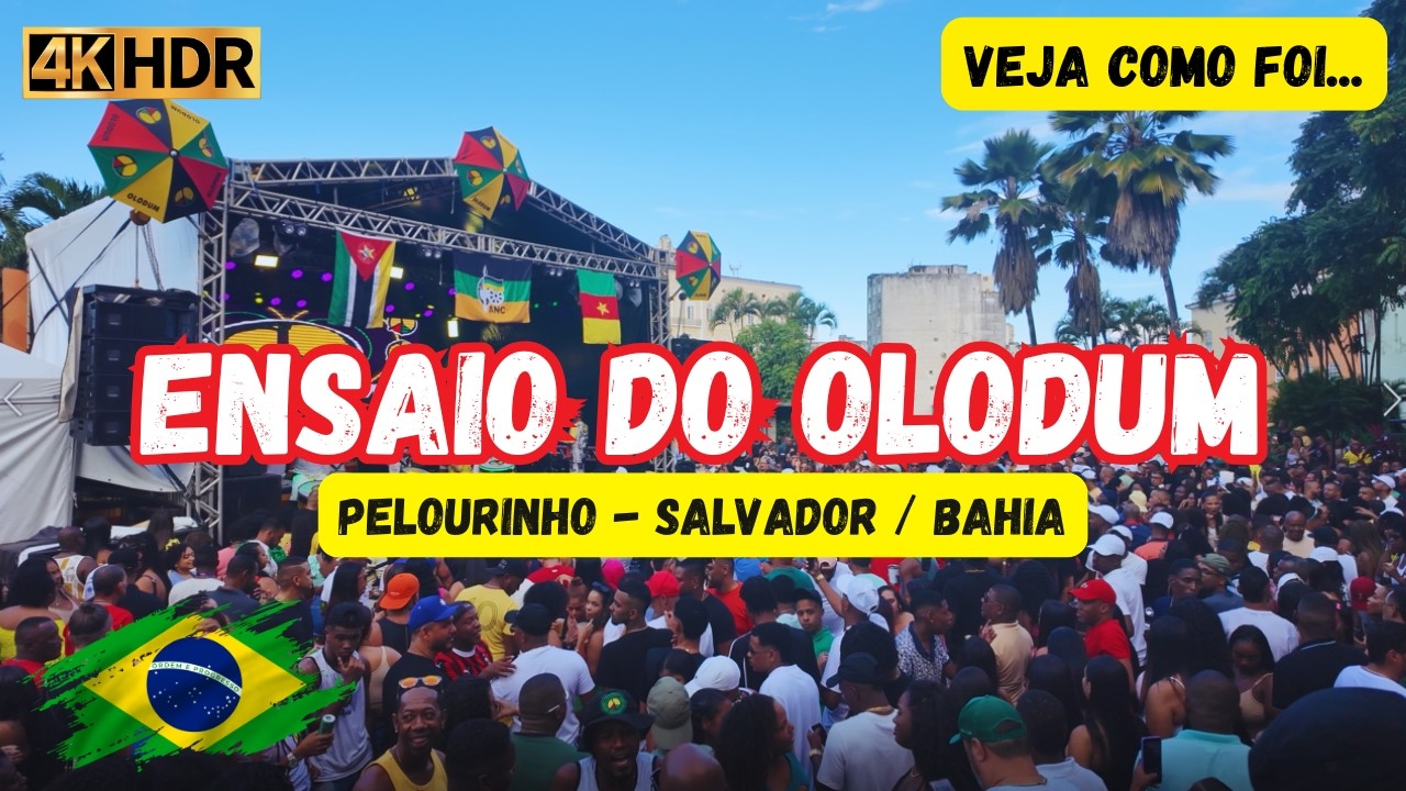 Veja COMO FOI o ENSAIO DO OLODUM no PELOURINHO (MAIO 2025)