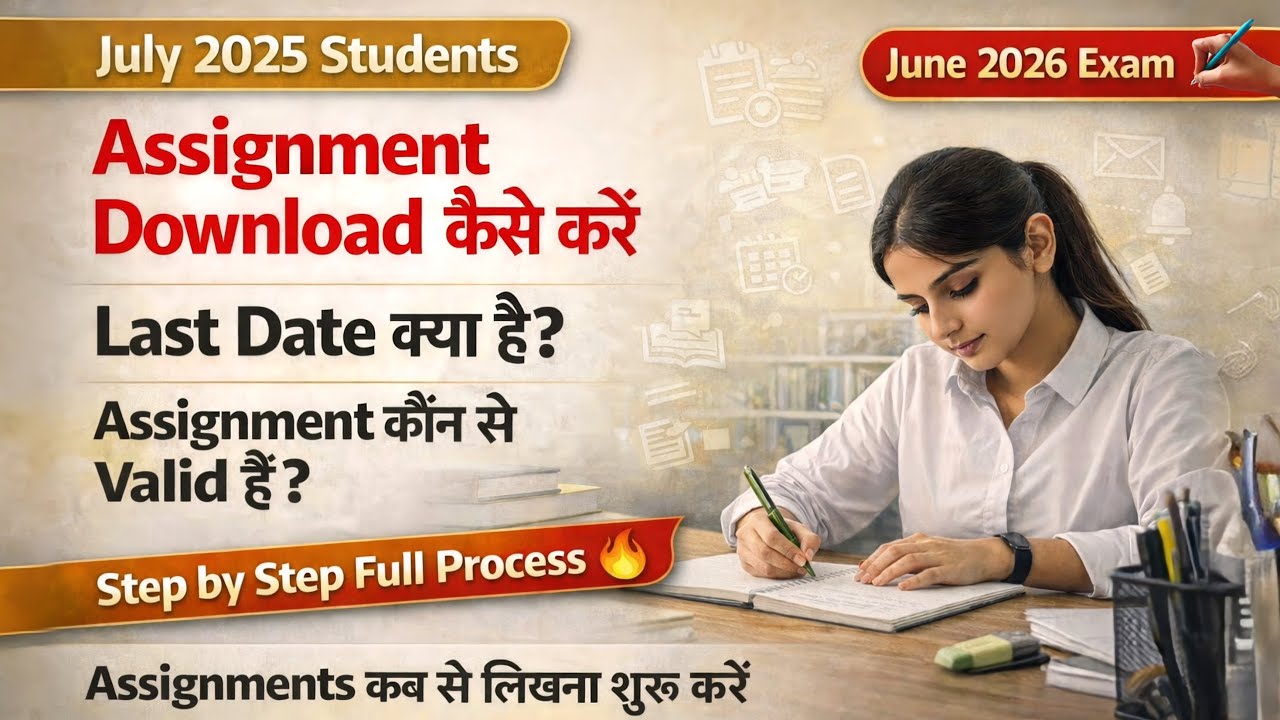 IGNOU July 2025 Students Assignment Download Kaise kare | ignou july 2025 assignment Last Date 2026