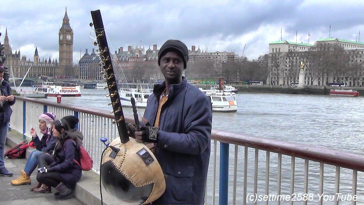 London Street Music. The Kaira Kora Played at South Bank, Westminster