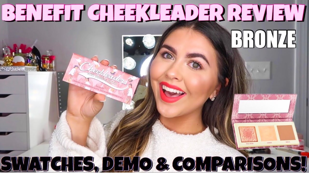 BENEFIT CHEEKLEADER BRONZE PALETTE REVIEW! (swatches, demo & comparisons) 2019