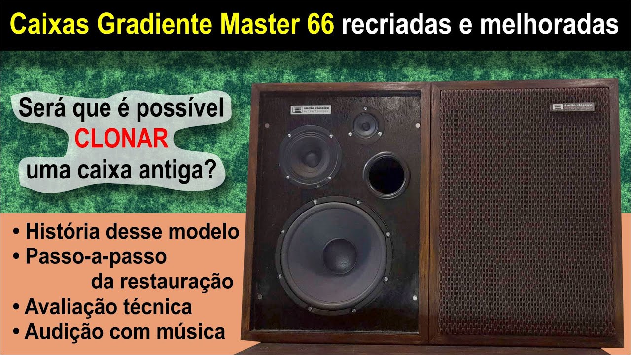 Caixas Gradiente Master 66 RECRIADAS e MELHORADAS (será que é possível CLONAR uma caixa antiga?)