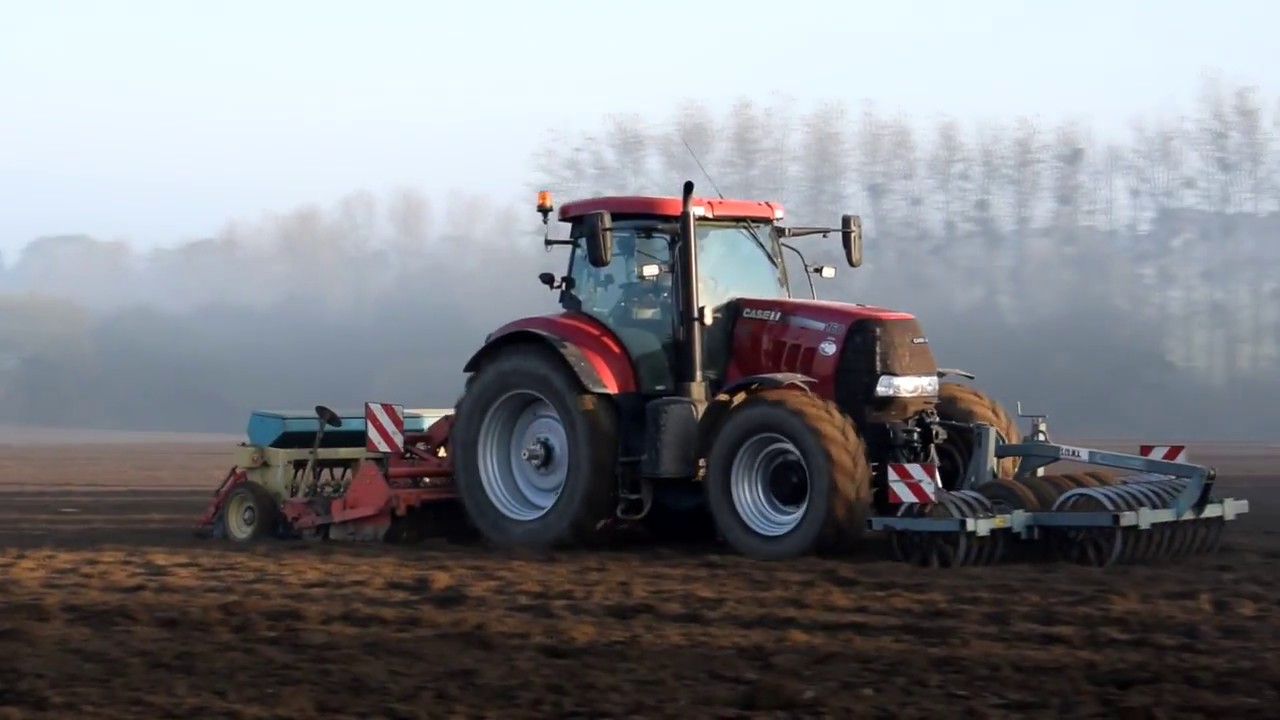 Semis d'orge et de blé 2017 I New Holland TVT 190- Case Ih Puma Cvx 160 I SULKY