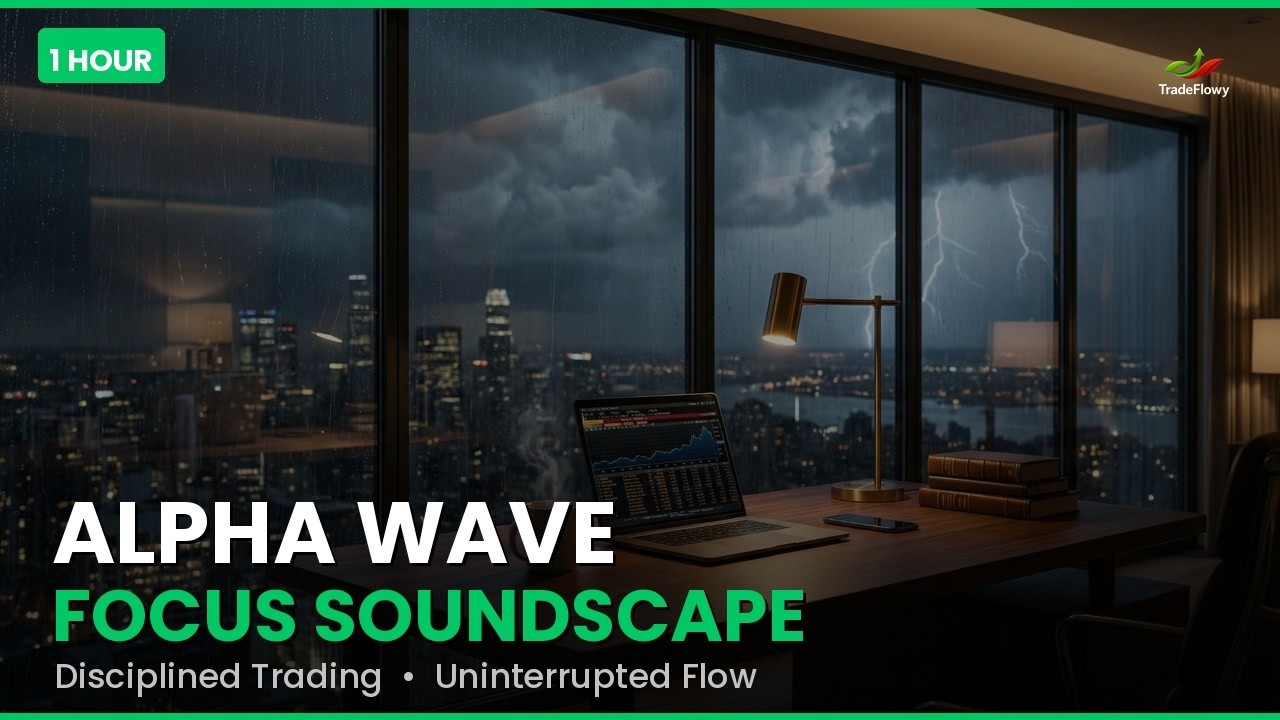 Alpha Wave Focus Soundscape for Disciplined Trading | 1 Hour