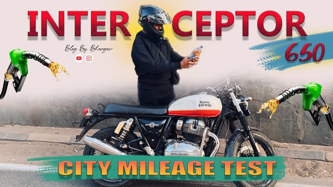 Royal Enfield Interceptor 650 City Mileage Test I SHOCKING 😱😱Result | blogbybhargav|TELUGU...