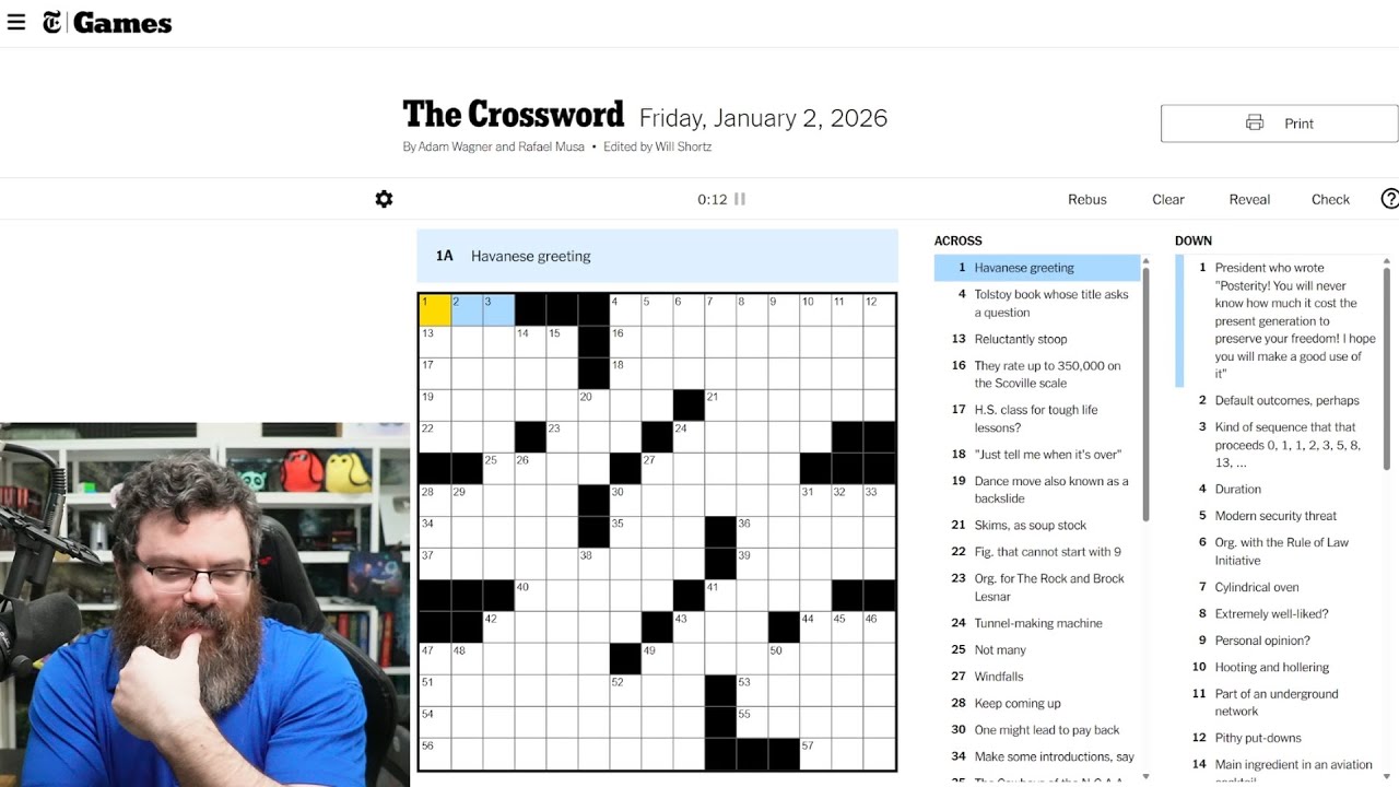 Learning Crossword Week 84 | NYT Crossword Friday Jan 2nd, 2026