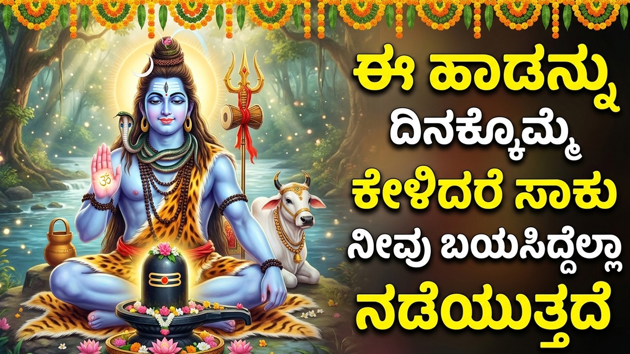 ಸೋಮವಾರ ಈ ಹಾಡುಗಳನ್ನು ಕೇಳುವುದರಿಂದ ನಿಮ್ಮ ಇಷ್ಟಾರ್ಥಗಳು ಈಡೇರುತ್ತವೆ | LORD SHIVA KANNADA BHAKTI GEETHEGALU