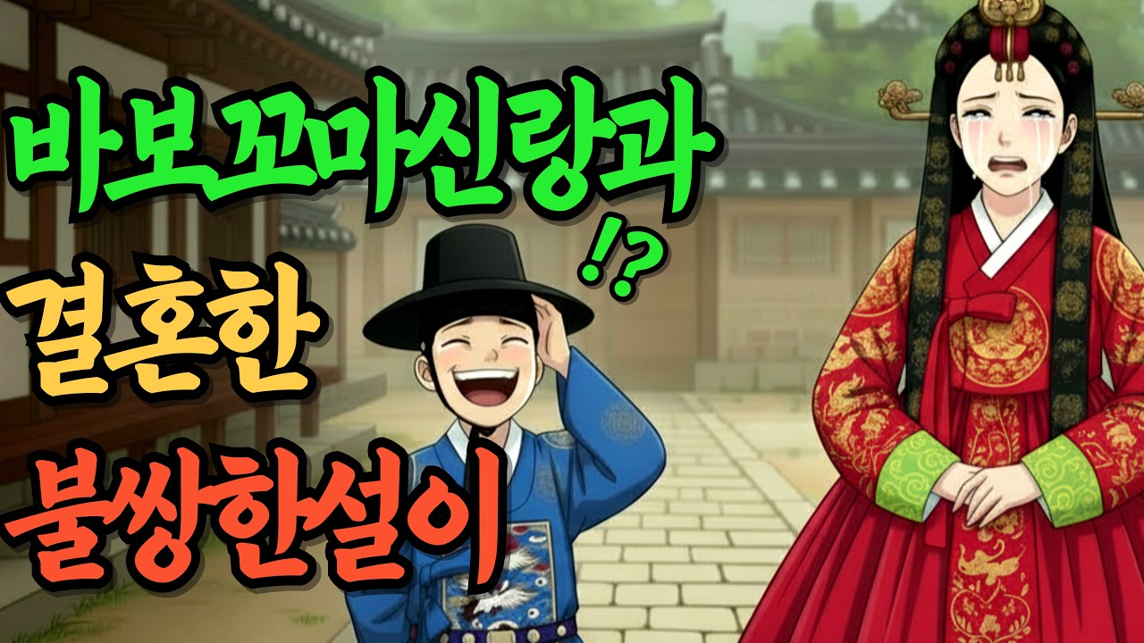 바보인척하는 꼬마신랑과 결혼한 불쌍한며느리 설이 l 악독한 시어머니가 며느리를 매질하자 남편의 정체가 드러나는데