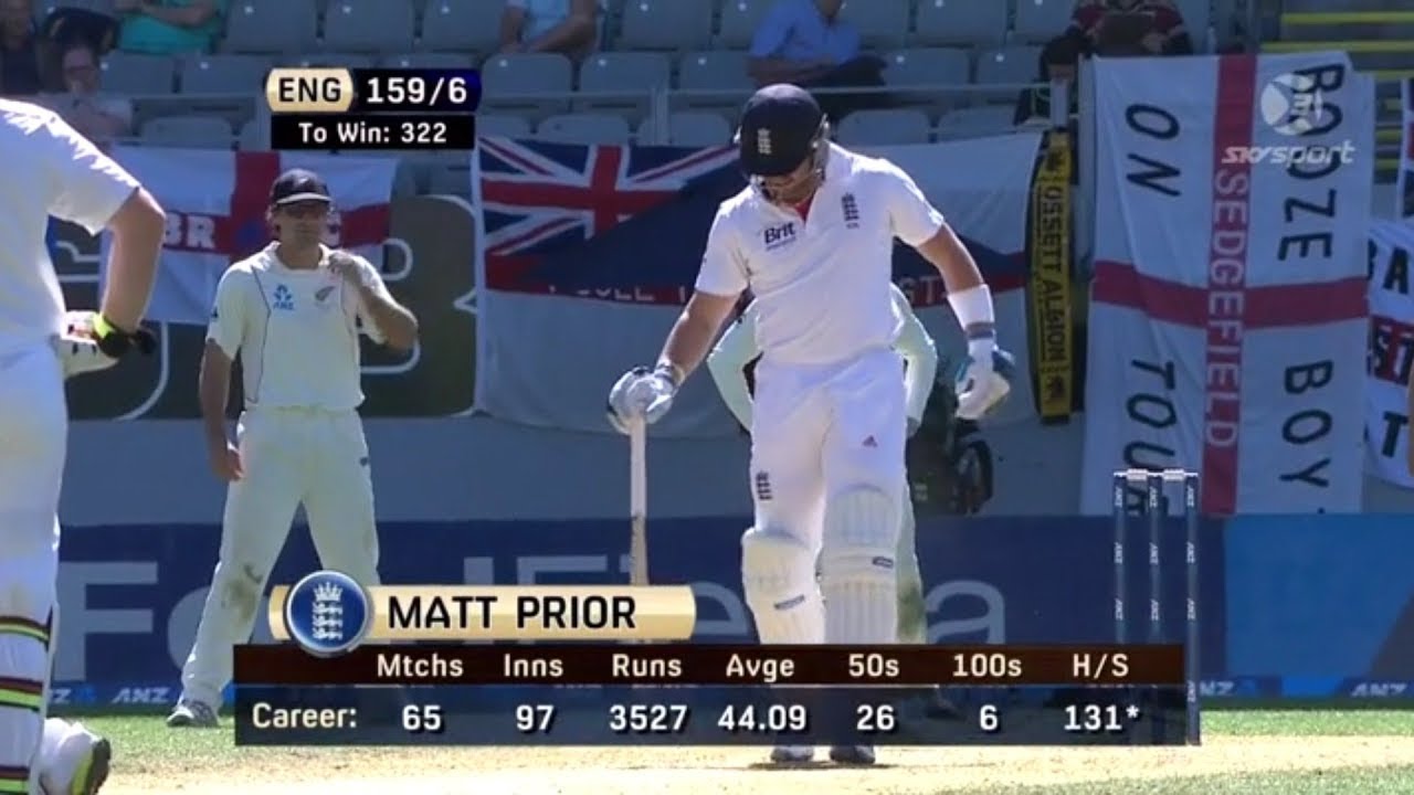 Matt Prior 110* vs New Zealand 3rd Test 2013 Auckland | Match Saving Knock