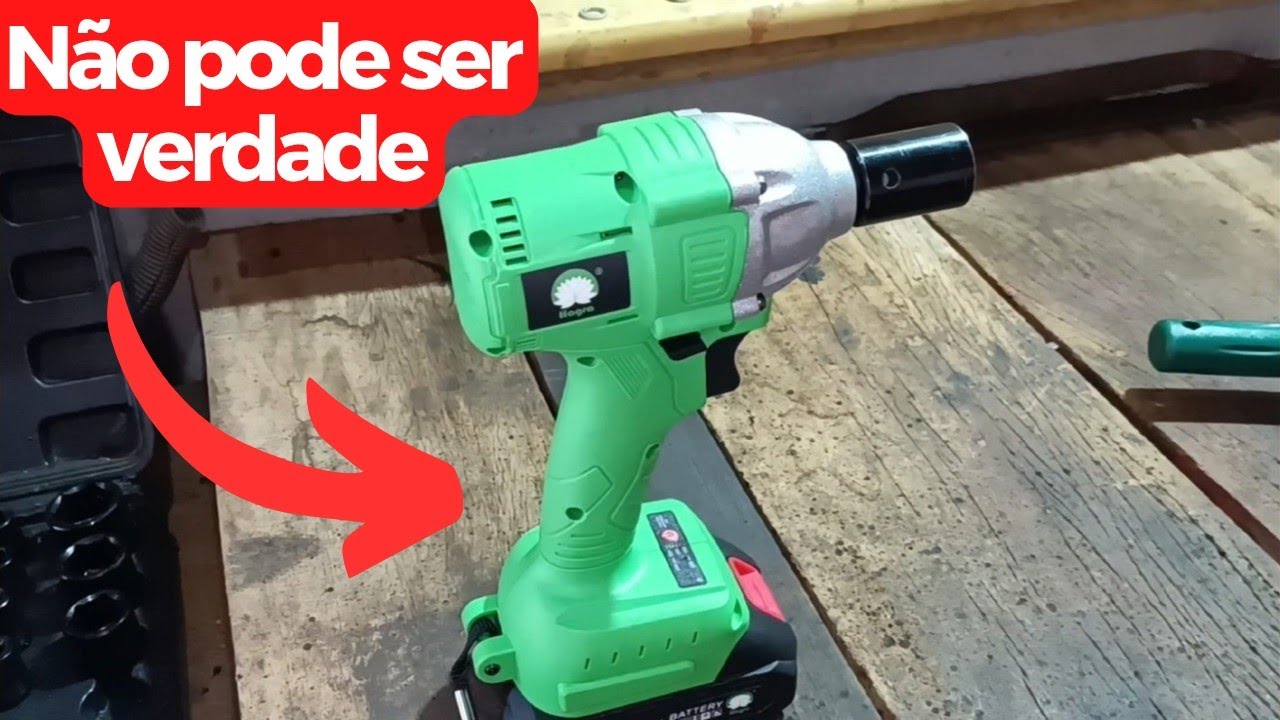 Olha a força dessa parafusadeira de impacto da marca hagra