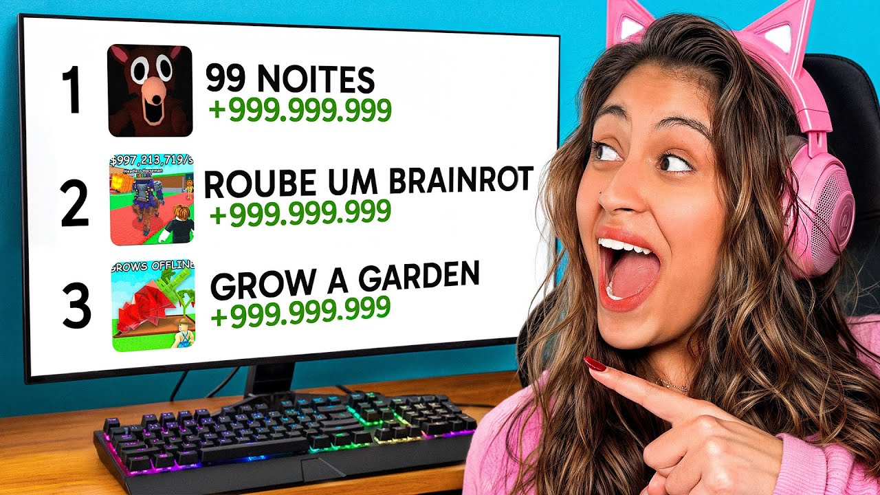 JOGUEI os 5 JOGOS MAIS POPULARES do ROBLOX!