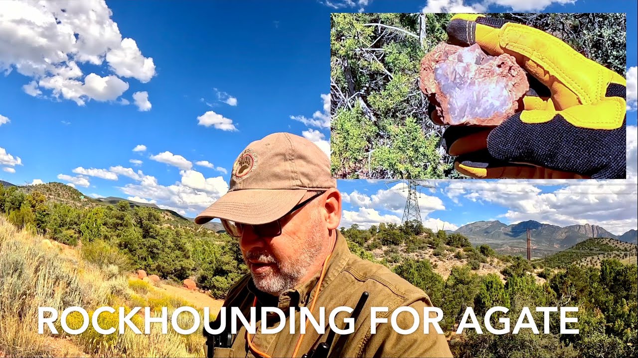 Rockhounding Utah For Blue Agates Formed in a Calcite Host