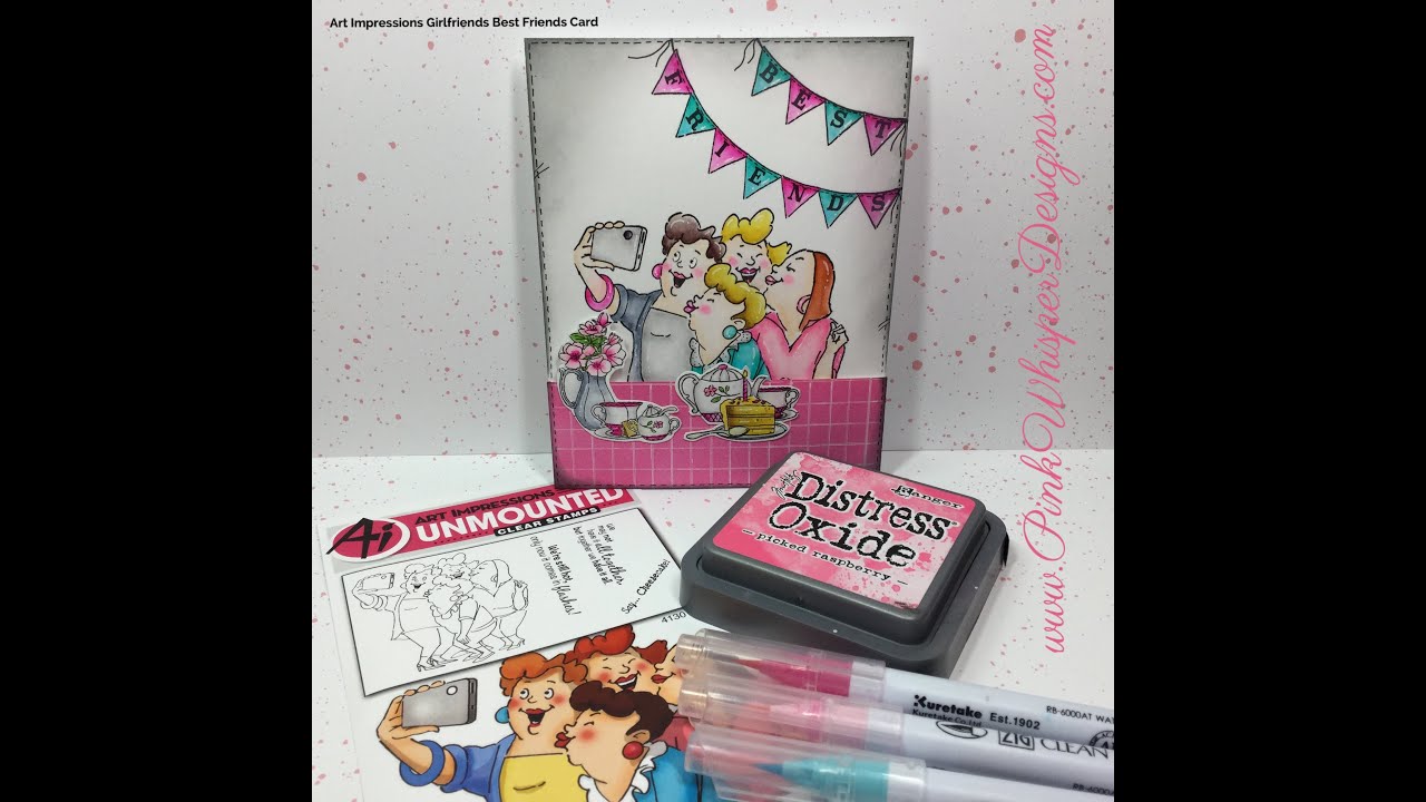 Art Impressions Girlfriends Best Friends Card