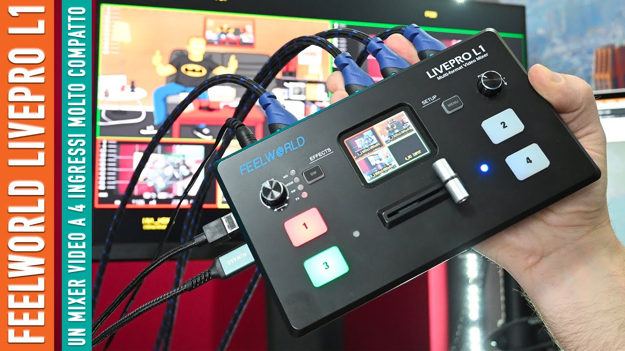 feelWorld LIVEPRO L1 4 HDMI multi camera live streaming su tutti i social! Per video podcast