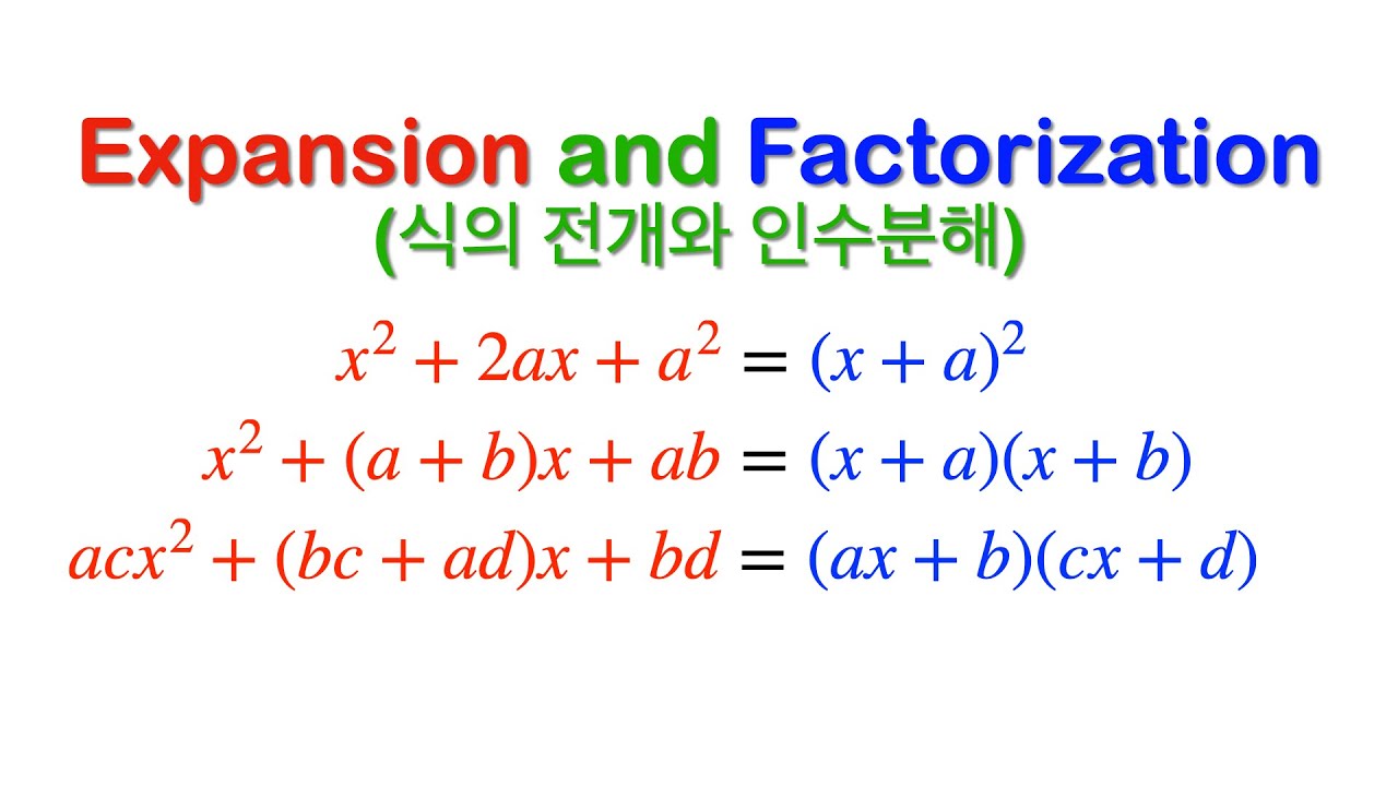 LEC 012 #Expansion and #Factorization