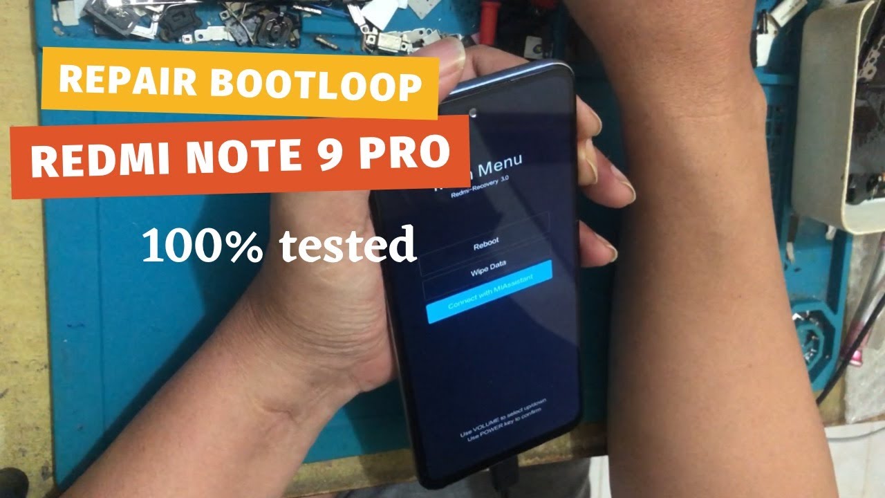 Perbaikan redmi note 9 pro hang logo restart bootloop