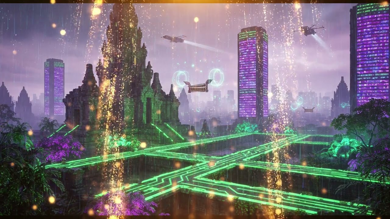 Jade Circuit Temple | Majapahit Cyberpunk Ambient