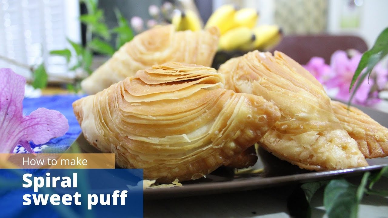 Spiral sweet puff | Sweet Curry Puff| Karipap| chef kerala | spiral puff