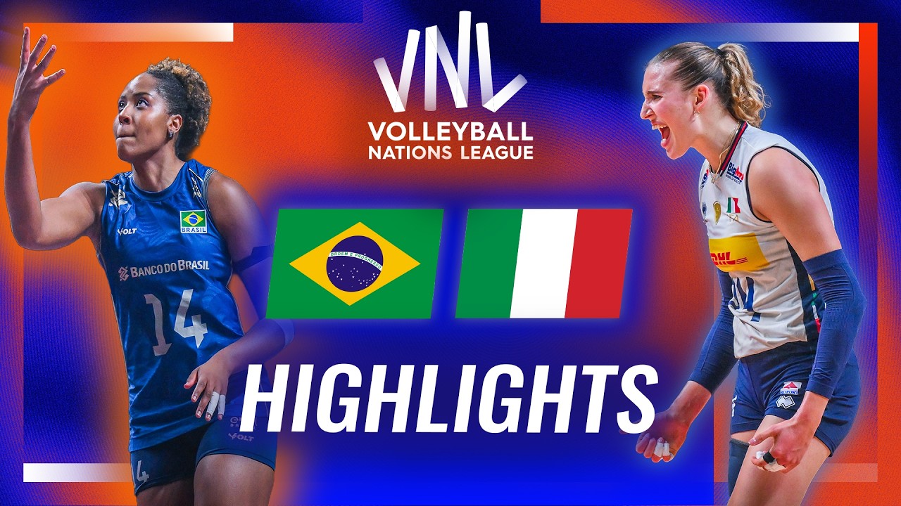 Brazil 🇧🇷 vs. Italy 🇮🇹 - Semi Final Highlights | Women's VNL 2026
