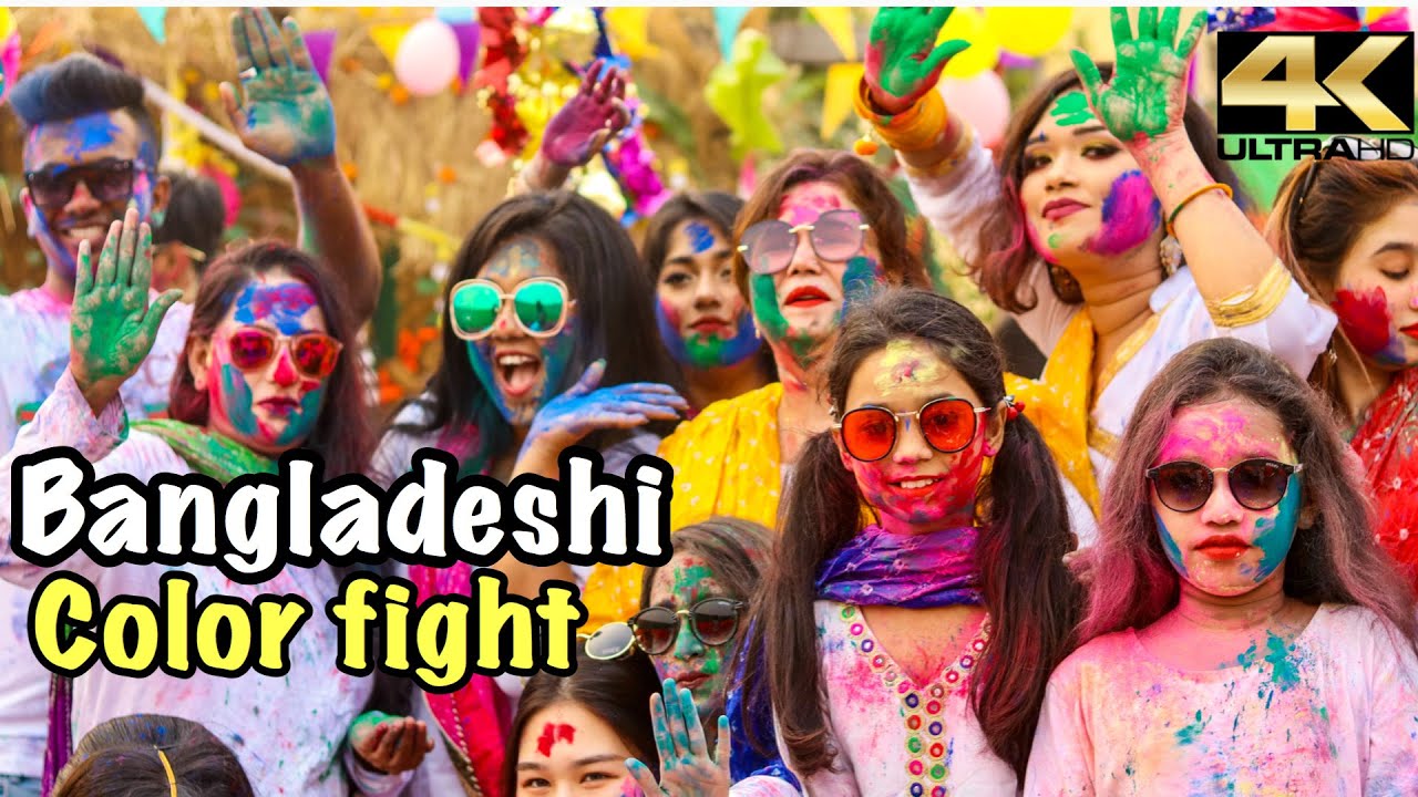 Bangladeshi wedding Color fight | Onnesha's Color Fight Event 2020 | Holi festival 2020