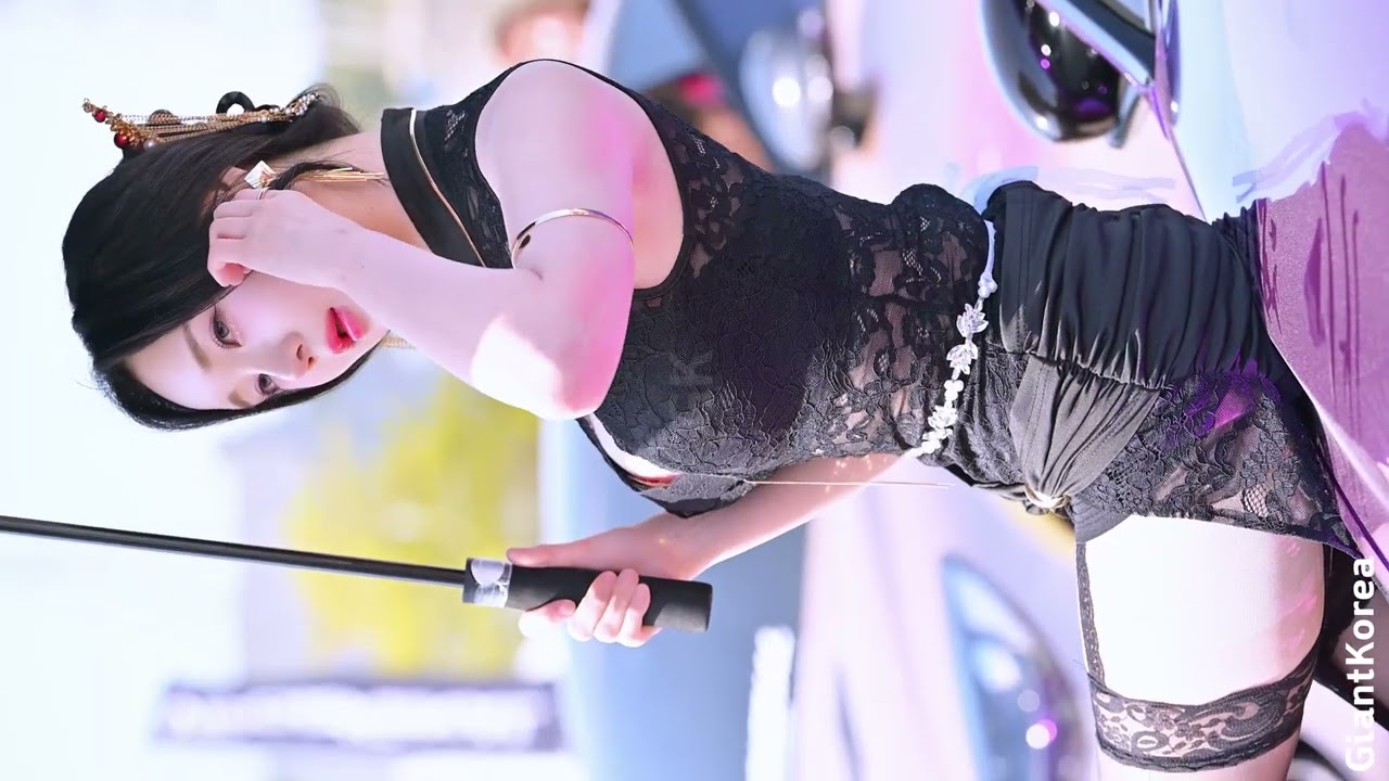 4K Fancam 모델 반하리 Black Qipao Dress 6 보령 AMC 국제모터페스티벌 250504