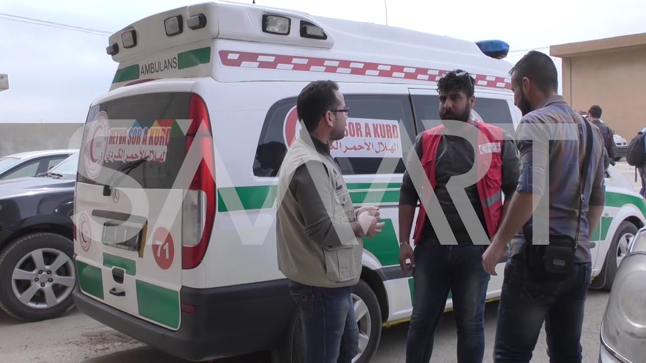 الهلال الأحمر الكردي في مدينة عامودا بالحسكة يرسل دفعة مساعدات إلى عفرين