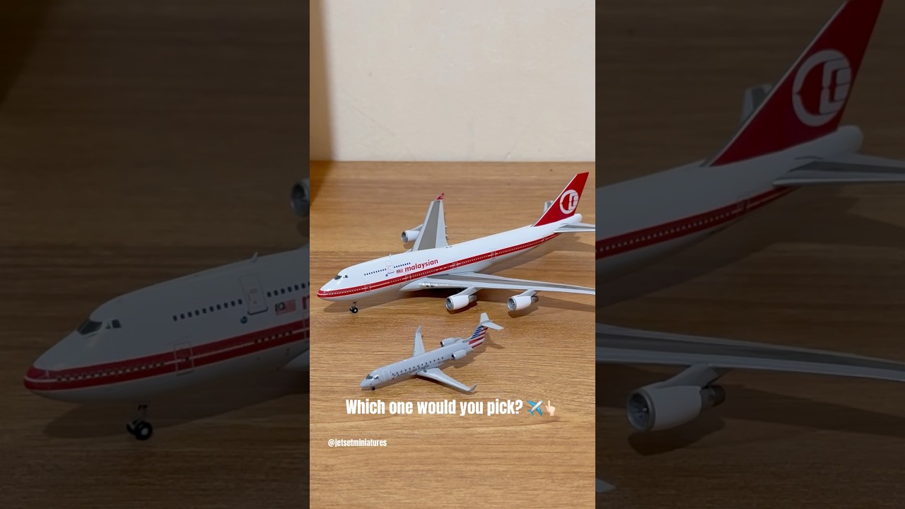 From Smallest to Biggest ✈️ CRJ200 to 747-400 in 1:400 scale! #shorts #aviation #diecastaircraft