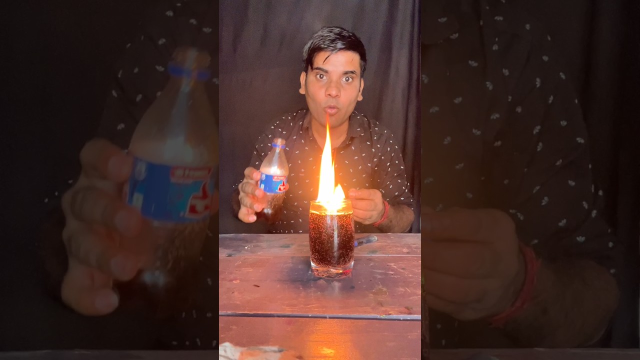 Coca Cola Fire Hack 🔥 | science project class 7th #experiment #diy #fyp #gems #shorts #trending