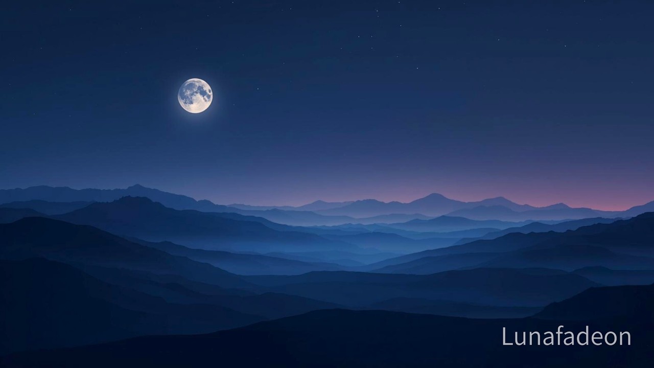 8 Hours Deep Sleep Ambient – Moon and Clouds 🌙