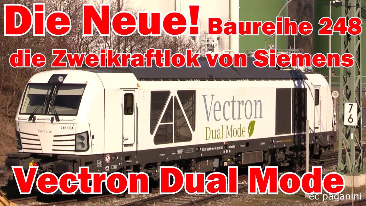 Schon wieder weg: Test der NEUEN- 248 004 Vectron Dual Mode bei RHC als Zweikraftlok