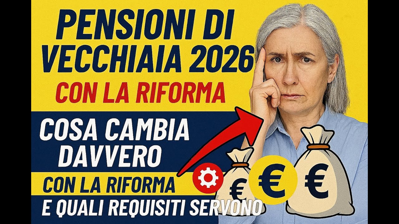 Pensioni Vecchiaia 2026 cosa cambia con la riforma,  quali Requisiti servono?