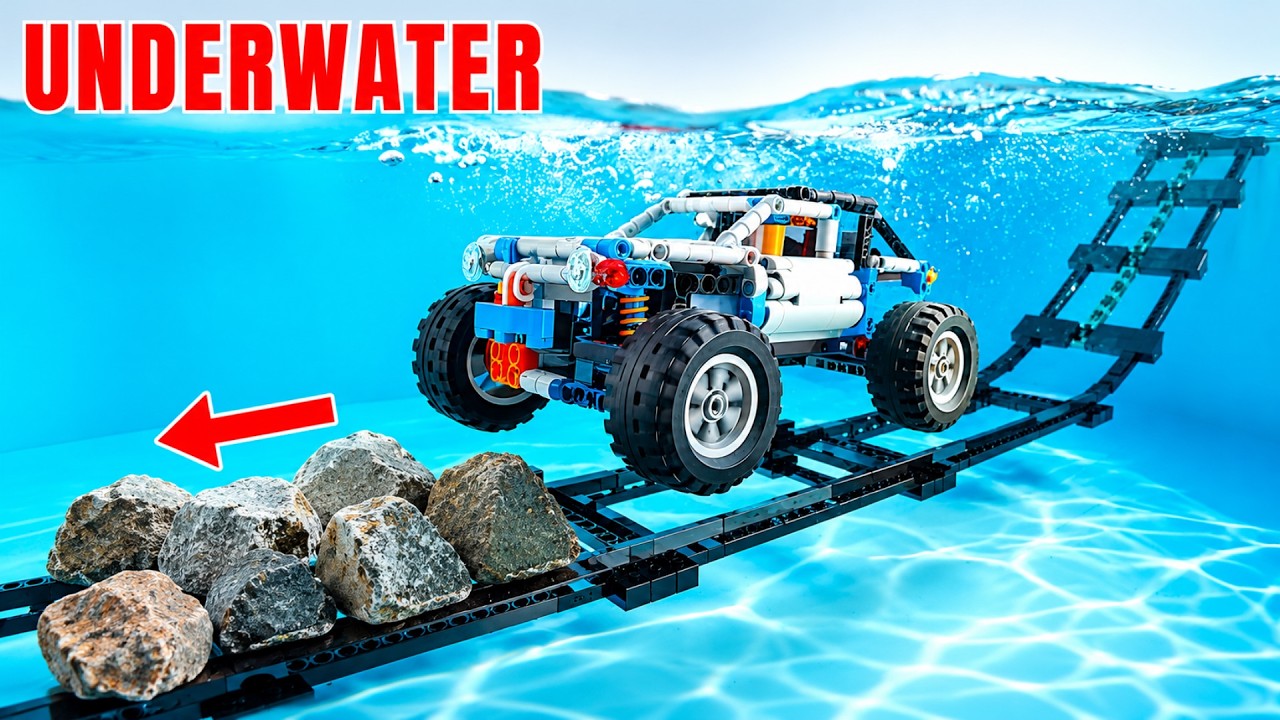18 LEGO Cars vs Underwater Obstacles Challenge &ndash; Who Will Survive? | LEGO Smart