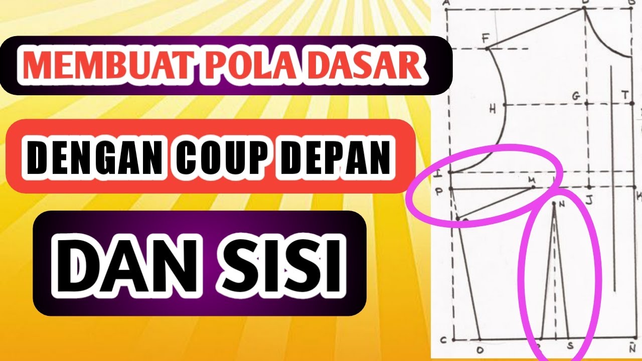 CARA MEMBUAT POLA DASAR BAJU WANITA