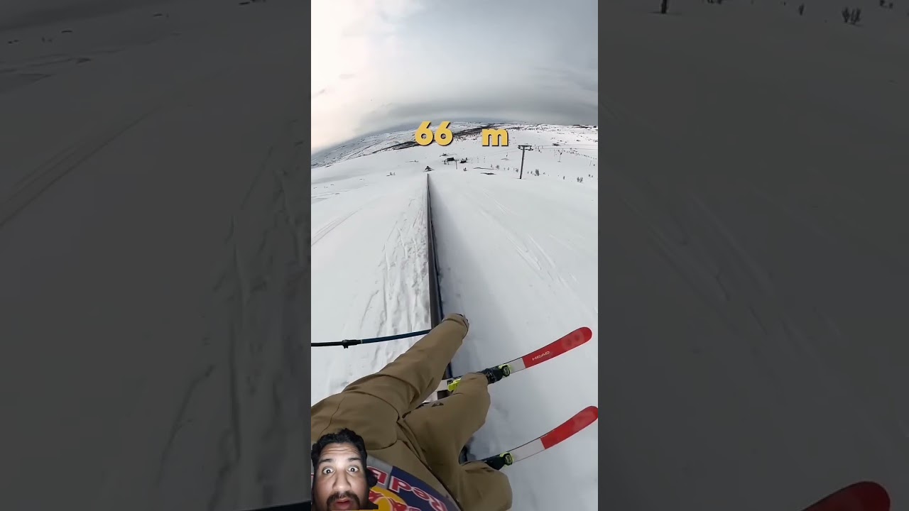 World longest rail #skiing #skier #snowboarding #railskiing #snow #ski #winter #mrbeast #viralvideo