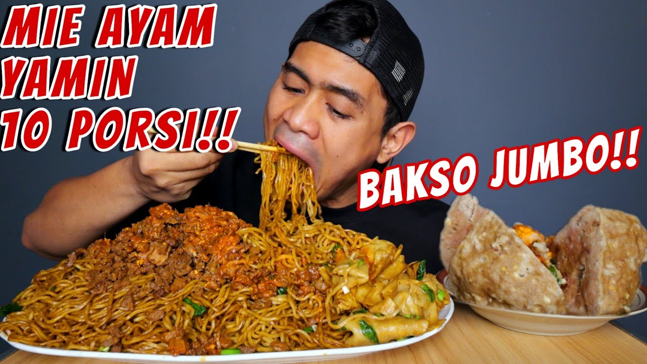 BUKA PUASA MAKAN 10 BUNGKUS MIE AYAM YAMIN PAKE BAKSO JUMBO!!