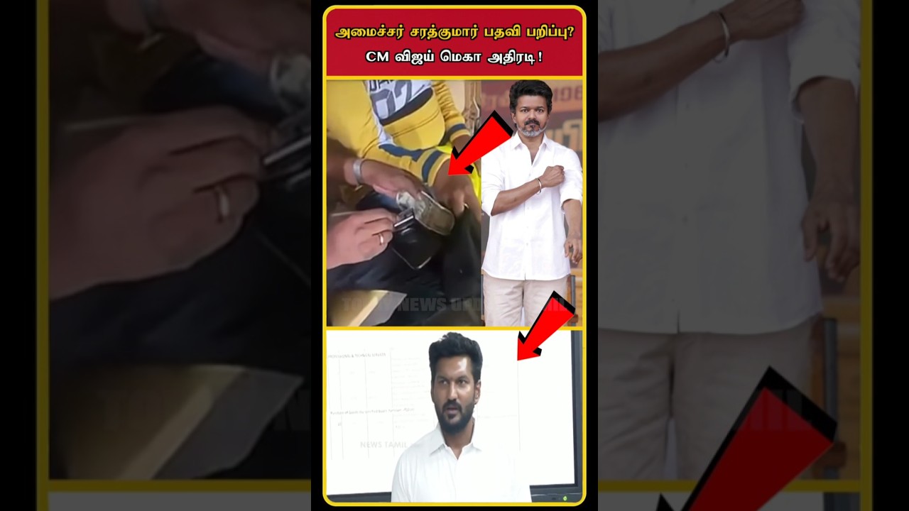 Minister Sarathkumar Controversy | Minister Sarathkumar Viral Video | CM Vijay Takes Action | TVK...