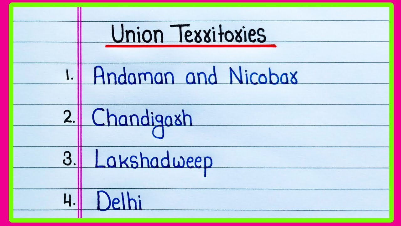 8 Union territories | Union Territories of India Name in English | 8 UTs of India | Union territory