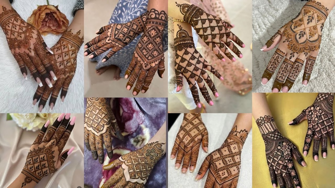 Beautiful Easy Back Hand Check Mehndi Design ❤️ ।। Stylish and New Mehndi Designs 🦚🌈✨ 