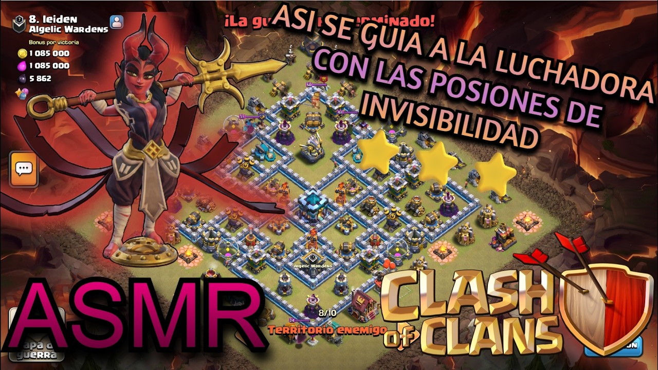 DESTRUYO EL AGUILA, LAS CATAPULTAS Y AL AYUNTAMIENTO SOLO CON LA LUCHADORA⭐ / CLASH OF CLANS / ASMR