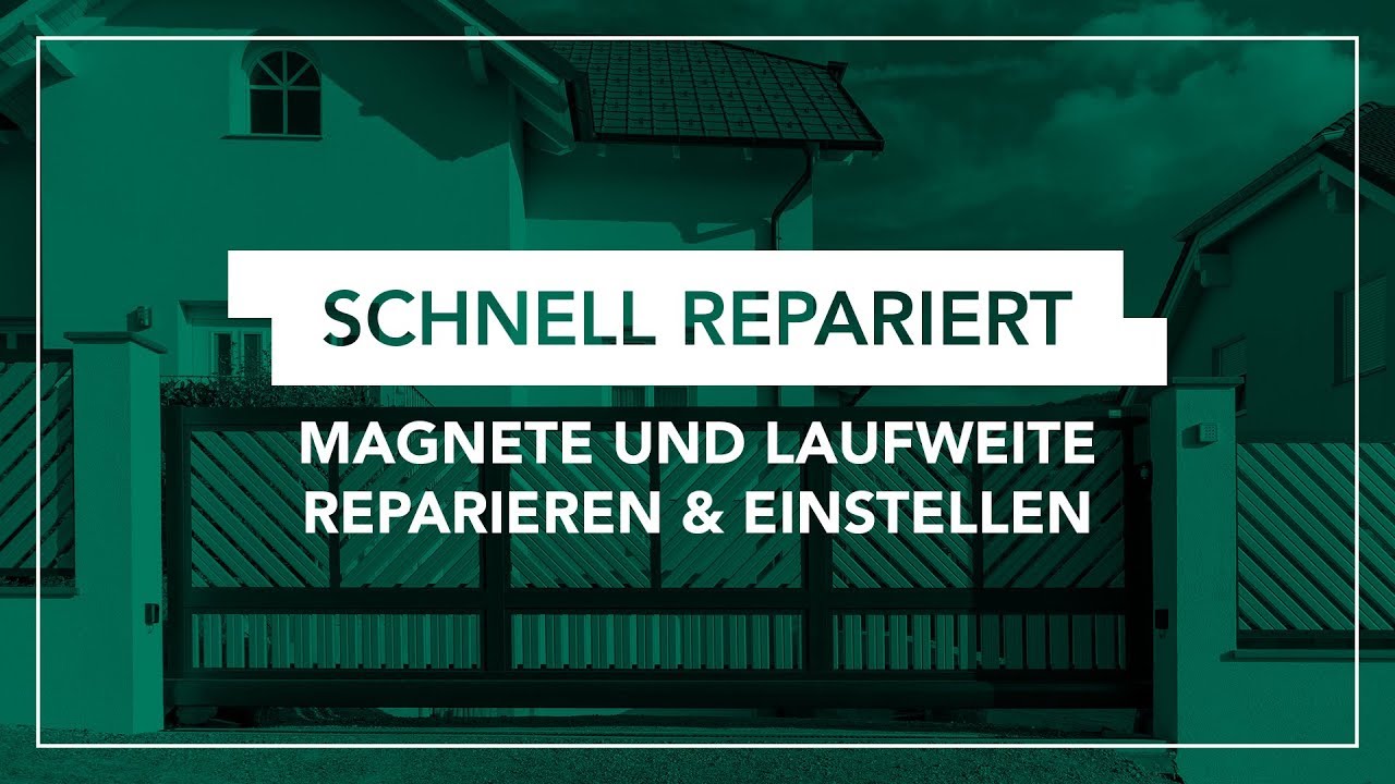 Schiebetor Endschaltmagnete und Laufweite | GUARDI Schnell repariert