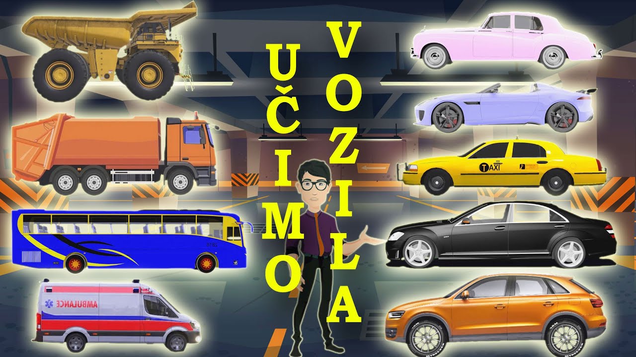 Učimo Vozila Za Decu, Na Srpskom Jeziku | Auto , Kamion, Bus, Kombi, Formula, Old Tajmer...🚗🚙🚚