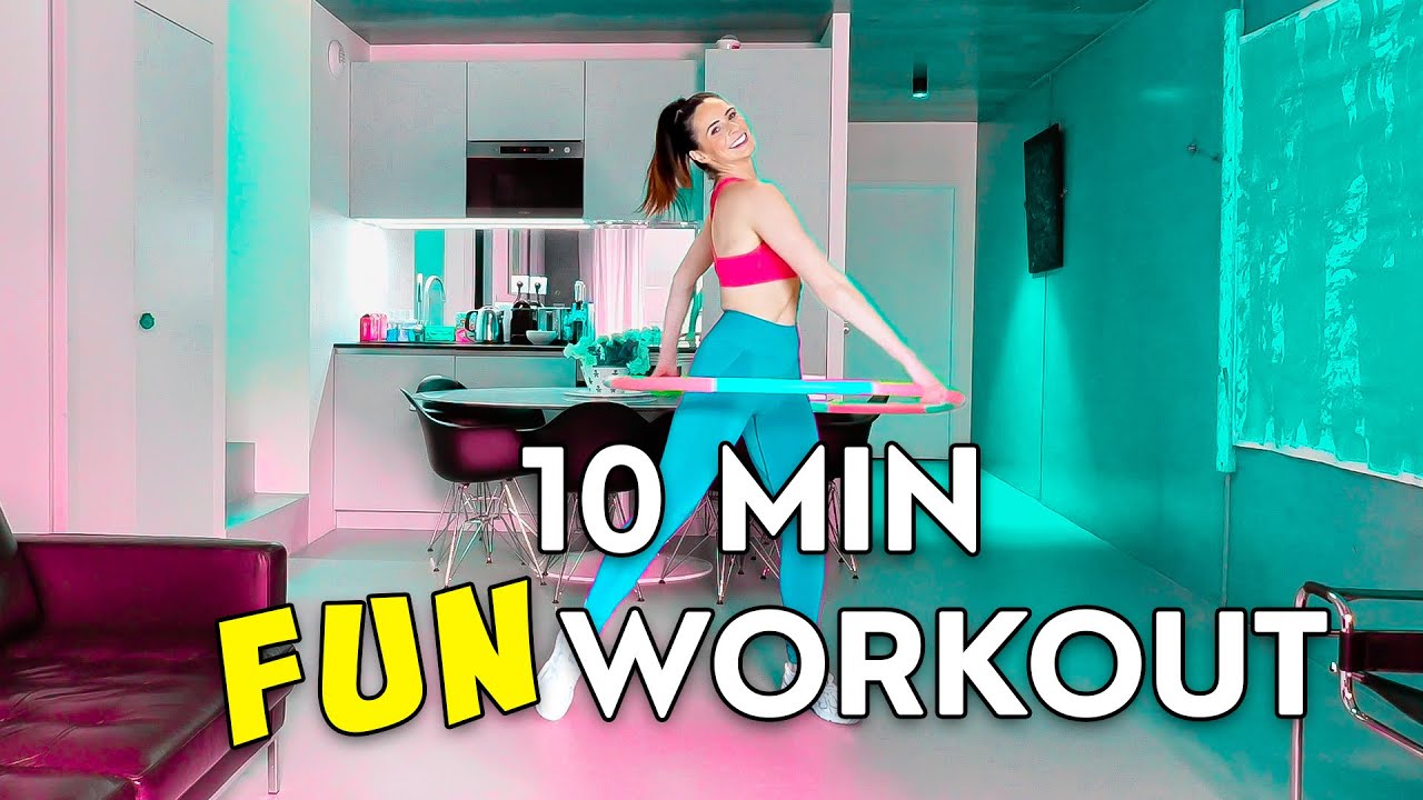 10 MIN FUN BEGINNERS HULA HOOP WORKOUT