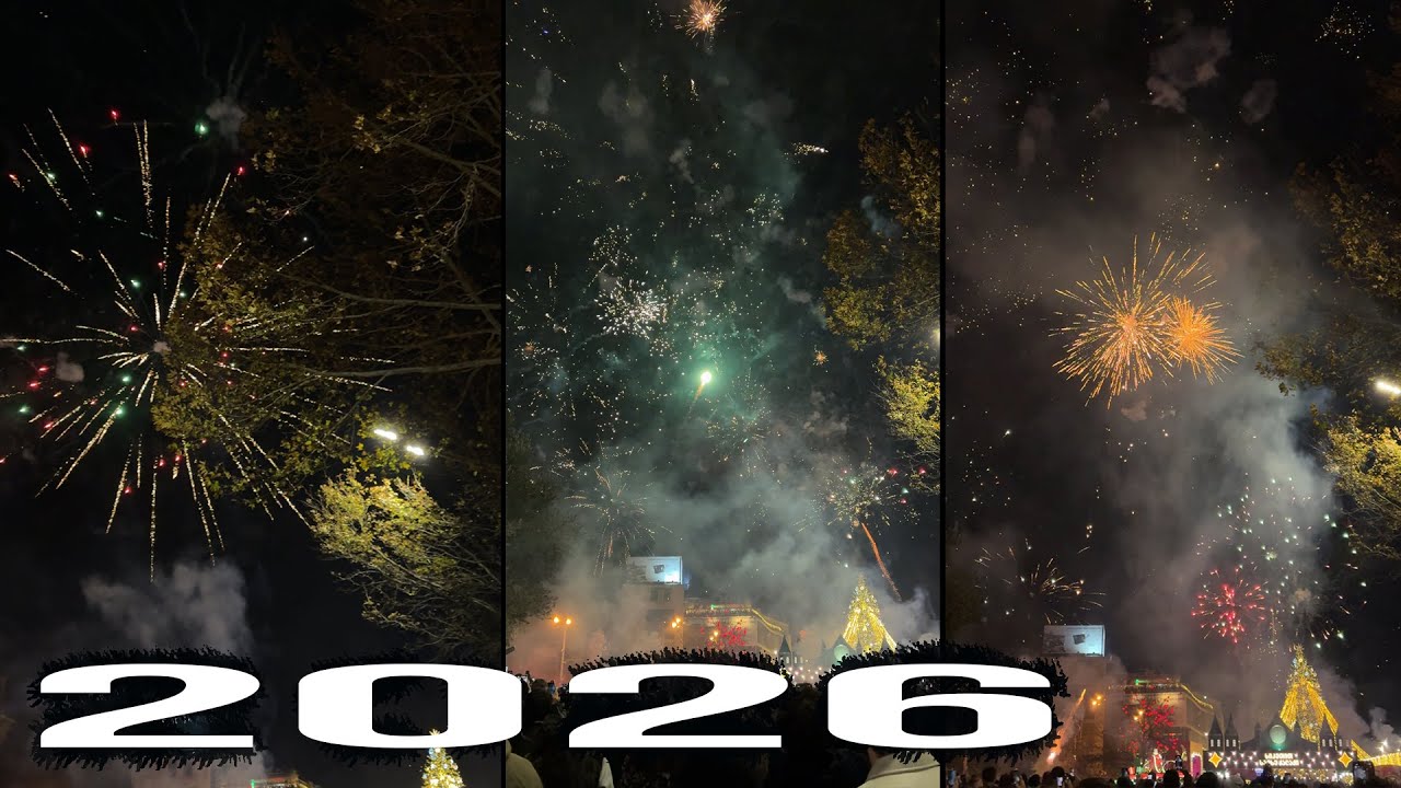Новогодний салют в Тбилиси в Грузии. Новый 2026 год