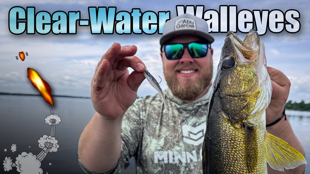 Moochin' clear-water walleyes (CRAZY bites!)