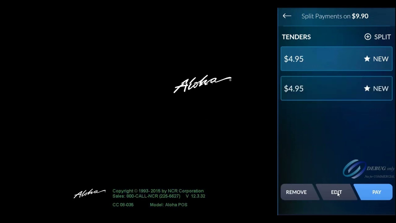 eThor - Aloha / PAX Pay At Table Demo