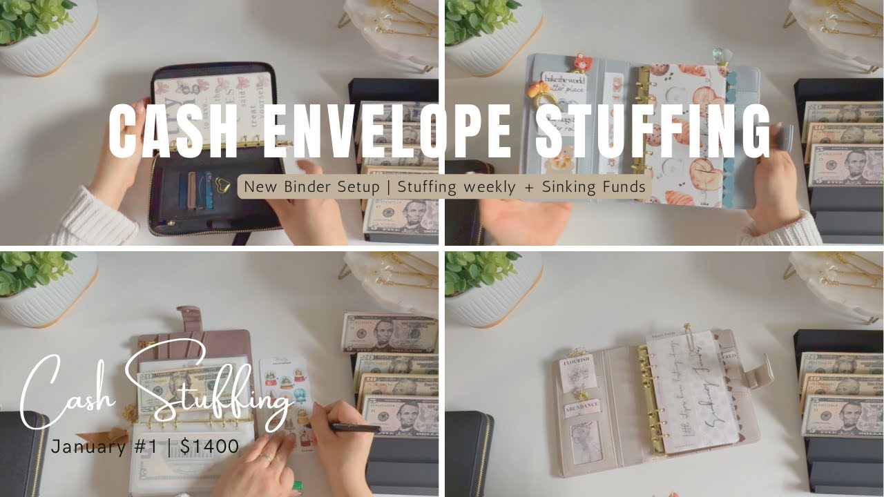 January Cash Stuffing #1 | $1400 |  New Binder Setup #cashstuffing   #budget #blissbudgetboutique